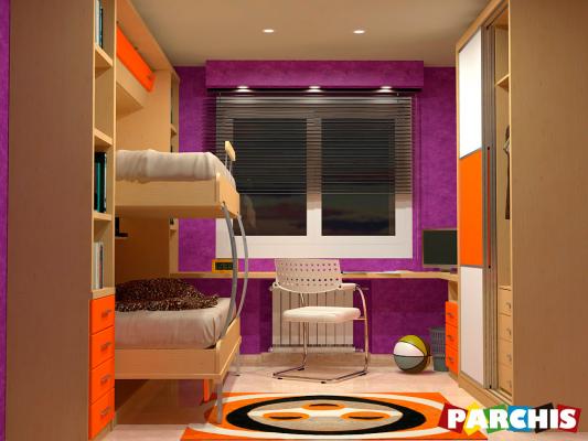 Parchis Mueble Juvenil Litera Cama Abatible Convertible Portable Canape Dormitorio Infantil
