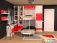 Parchis  Mueble Juvenil Litera Cama Abatible Convertible Portable Canape Dormitorio Infantil 