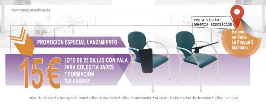 Promoción 25 lote de 25 sillas con pala