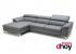 Sofá Chaise Longue LYDIA GRIS GRAFITO