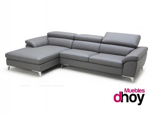 Sofá Chaise Longue LYDIA GRIS GRAFITO