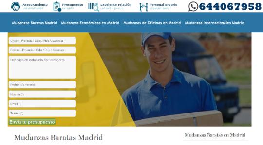 Mudanzas Baratas en Madrid Capital