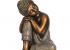 Figura buda oro-gris