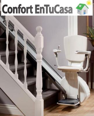 Silla salvaescaleras tramo recto y gama alta instalada en Gijón - Asturias