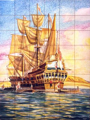 Galeón anclado
