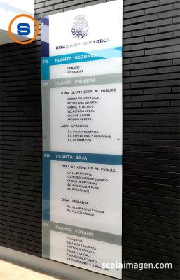 Directorio de señalización para Policia Nac. de Lorca. Scalaimagen.com