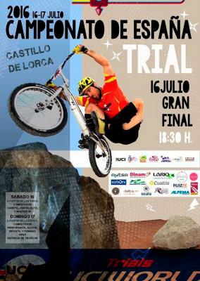 Cartel promocional Final nacional de trial  en Lorca. scalaimagen.com