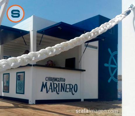 Decoración y rotulación de chiringuito Marinero, Calarreona, Águilas. www.scalaimagen.com