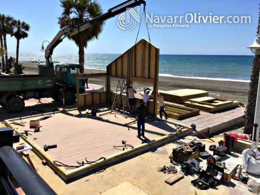 Izado de muros portantes para chiringuito en Algarrobos Costa