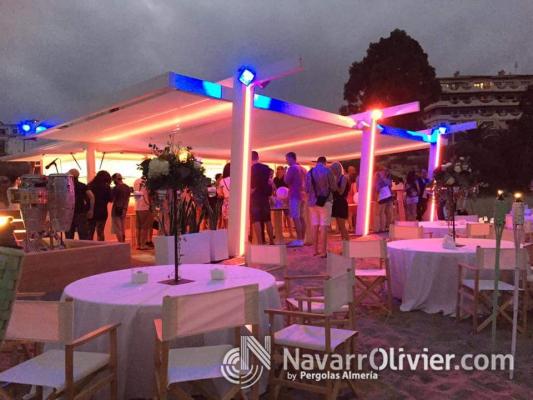 Chiringuito desmontable iluminación led . navarrolivier.com