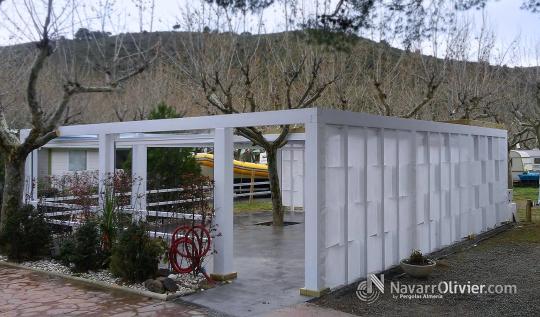 Pergola de sombtaje para cmping. Collera, girona