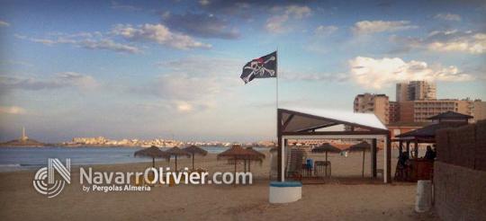 Chiringuito con pérgola de diseño en Cabo de Palos, Cartagena