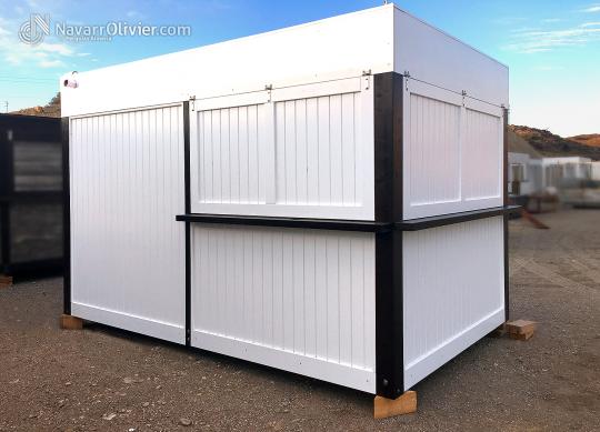Módulo para quiosco transportable en madera para exterior