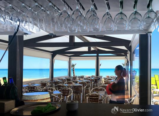 Pergola desmontable para chiringuito de playa. Benicarlo