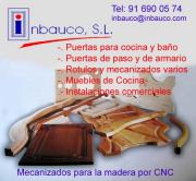 Mecanizados de piezas de madera por control numérico