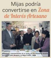 Artesanos y representante de la Junta y el Ayuntamiento durante su visita al taller Musketa Artesanos y representante de la Junta y el Ayuntamiento durante su visita al taller Musketa