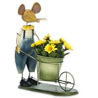 Macetas metal para flores artificiales
