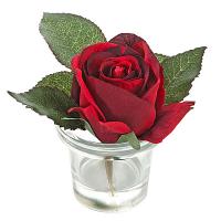 Arreglo floral con rosa y vaso en lallimona.com